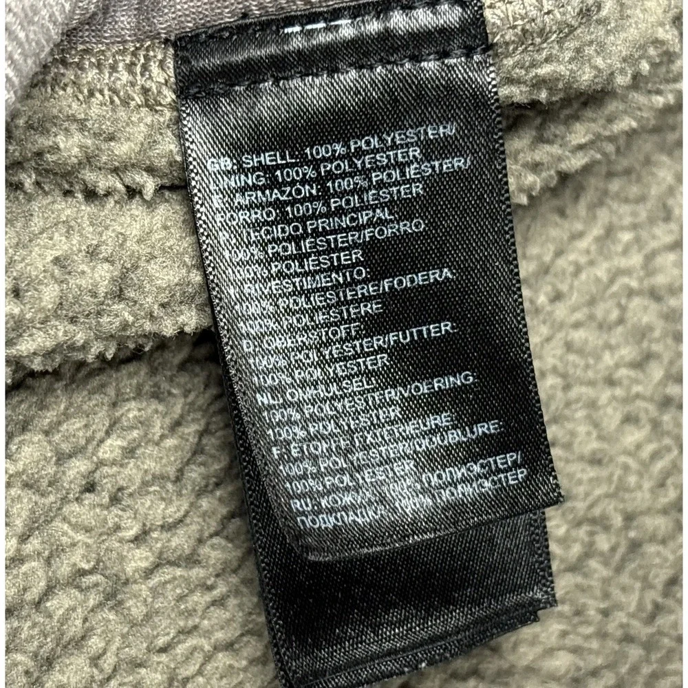 The North Face Jacket Men XXL Brown Sherpa Fleece Hooded Full Zip Sweater Knit